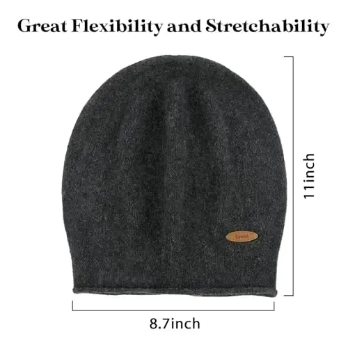 spxkd Slouchy Knit Beanie Hats for Women Winter Warm CasModazoneere Knitted Wool Hats Soft Ski Cap Ladies Beanies Chemo Hat - 3