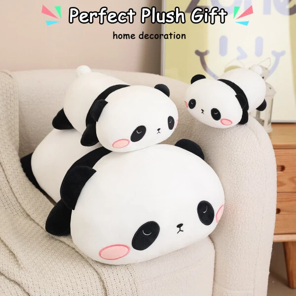 SQEQE Weighted Panda Plush Cute Soft Pillow Toy Gift for Kids 23.6 Inch, 3.1 lbs - 4