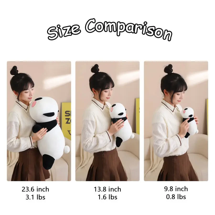 SQEQE Weighted Panda Plush Cute Soft Pillow Toy Gift for Kids 23.6 Inch, 3.1 lbs - 5