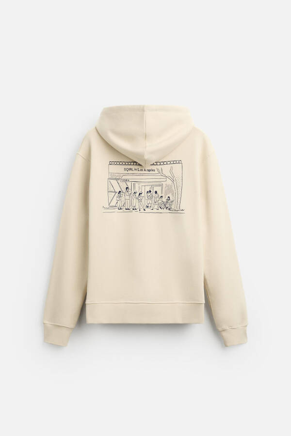 SQIRL Grafikli Ko'yla Ko'yla Sweatshirt - Ekru - 8