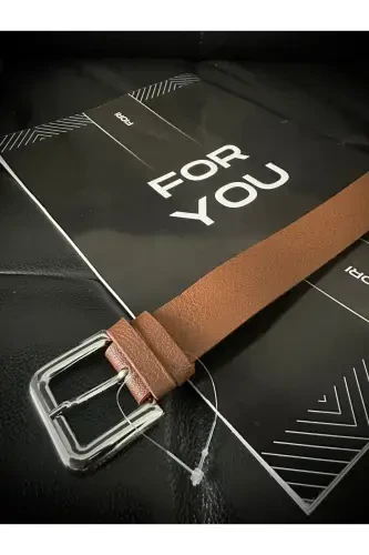 Square Basic Women's Trouser Belt, Jacket Belt, Dress Belt, Shirt Belt-TOBACCO - 2