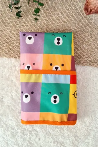 Square Bears Patterned Waterproof Unisex Activity Mat - 9