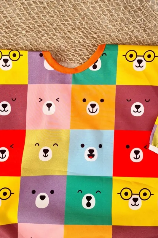 Square Bears Patterned Waterproof Unisex Activity Mat - 5