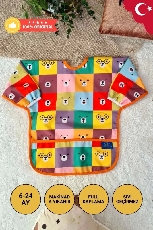 Square Bears Patterned Waterproof Unisex Activity Mat - 1