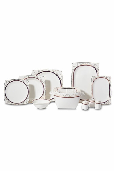 Square Bone Selection 60 Piece Square Dinner Set A8434 - 17