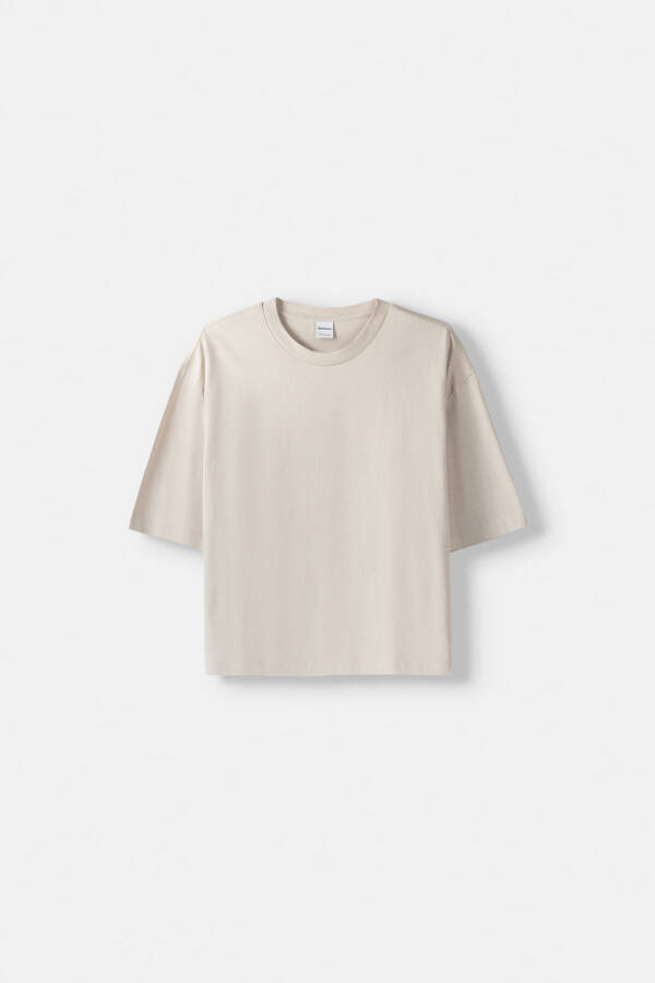 Square cut crop short sleeve t-shirt - 2