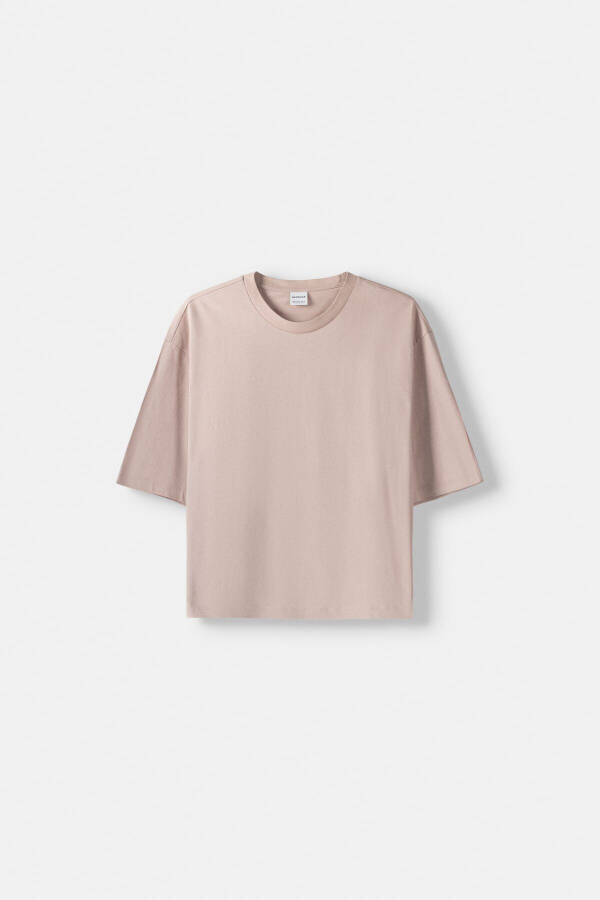 Square Cut Crop Short Sleeve T-Shirt - 2