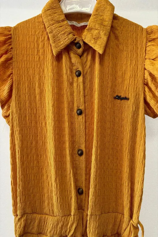 SQUARE NECK JUMPSUIT-MUSTARD - 3