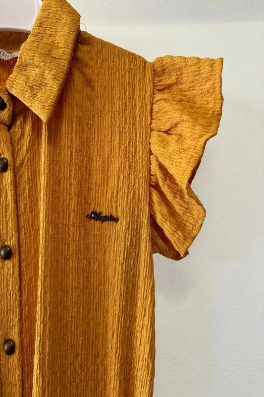 SQUARE NECK JUMPSUIT-MUSTARD - 5