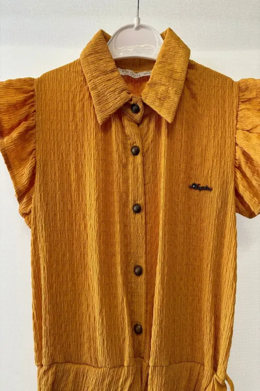 SQUARE NECK JUMPSUIT-MUSTARD - 6