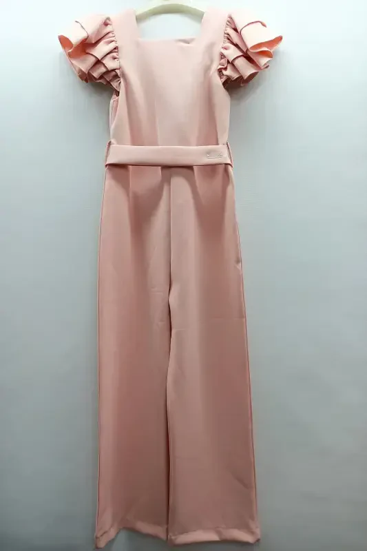 SQUARE NECK JUMPSUIT-PINK - 1