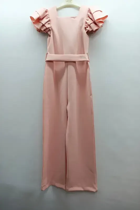 SQUARE NECK JUMPSUIT-PINK - 2