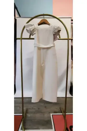 SQUARE NECK JUMPSUIT-White - 1