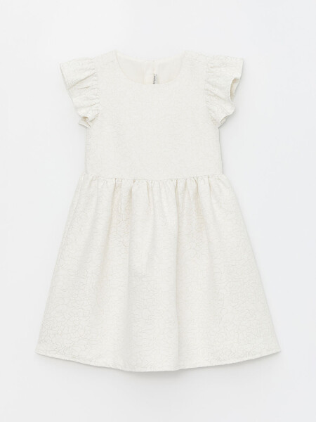 Square Neck Patterned Girl's Dress - 4