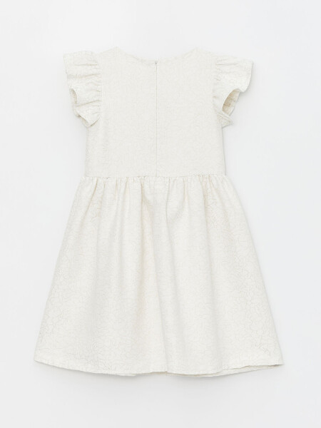 Square Neck Patterned Girl's Dress - 5