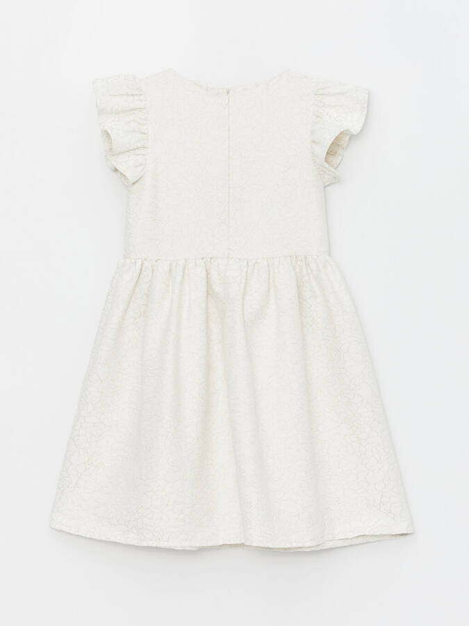 Square Neck Patterned Girl's Dress - 5