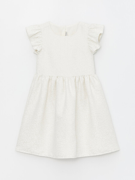 Square Neck Patterned Girl's Dress - 9