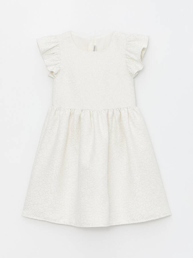 Square Neck Patterned Girl's Dress - 9