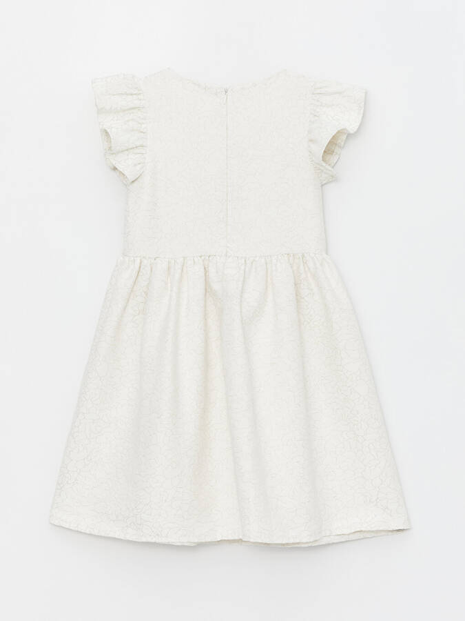 Square Neck Patterned Girl's Dress - 10