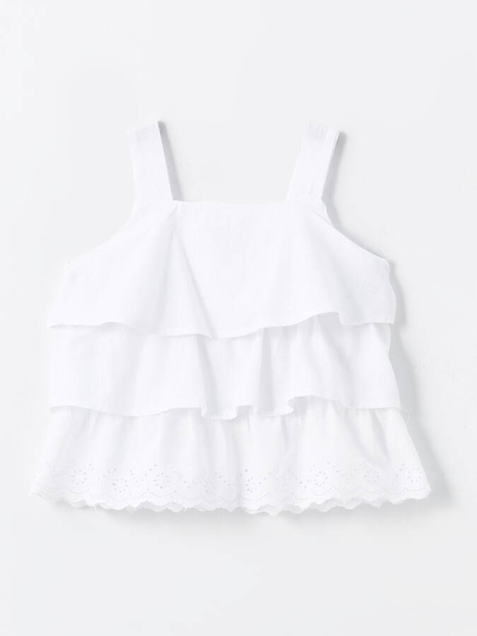 Square Neck Strappy Baby Girl Blouse and Shorts 2 Piece Set - 8