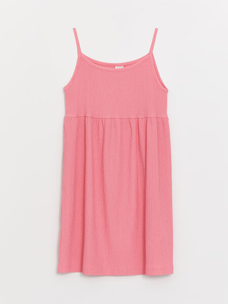 Square Neck Strappy Girl's Dress - 1