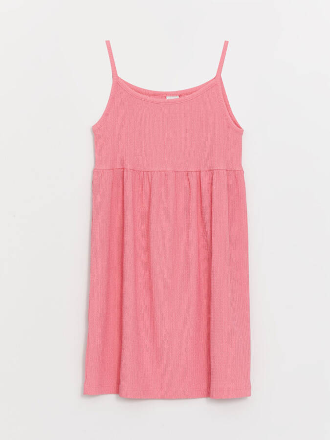 Square Neck Strappy Girl's Dress - 1