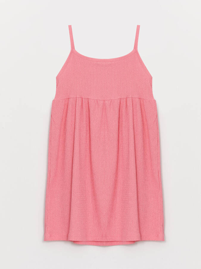 Square Neck Strappy Girl's Dress - 4