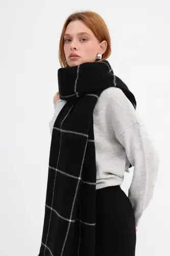 Square Patterned Shawl Shawl2019-a4 - 3