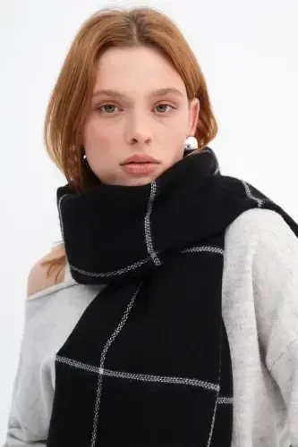 Square Patterned Shawl Shawl2019-a4 - 4