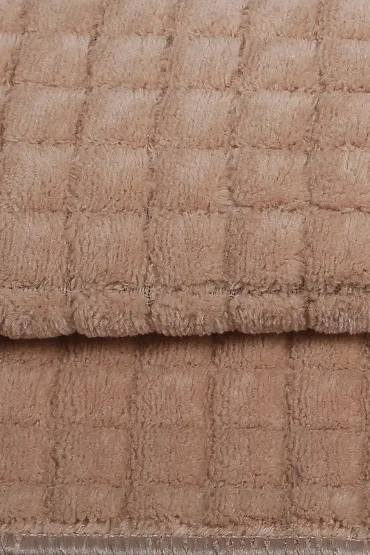 Square Plus Mink 80x150+50x80 Large Size Bath Mat Set Non-Slip Washable Toilet Seat Cover Set-Coffee - 4