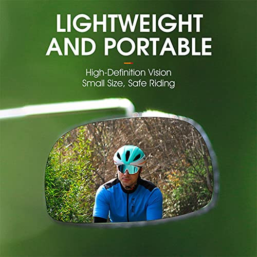 SquEqu Bike Mirror Cycling Glasses Mount Rear View Mirror Bicycle Rearview Mirrors Adjustable Wide Angle Back View for Mountain Road Riding Sunglasses Shortsighted Myopia Glasses - 4