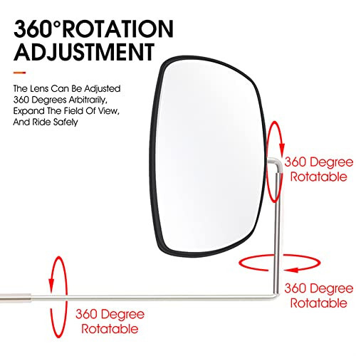 SquEqu Bike Mirror Cycling Glasses Mount Rear View Mirror Bicycle Rearview Mirrors Adjustable Wide Angle Back View for Mountain Road Riding Sunglasses Shortsighted Myopia Glasses - 5