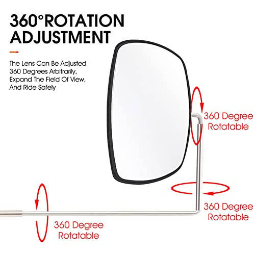 SquEqu Bike Mirror Cycling Glasses Mount Rear View Mirror Bicycle Rearview Mirrors Adjustable Wide Angle Back View for Mountain Road Riding Sunglasses Shortsighted Myopia Glasses - 5