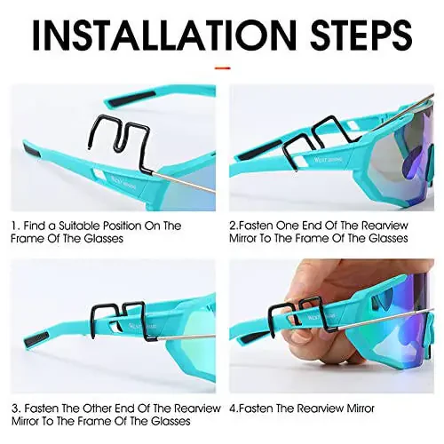 SquEqu Velosiped Ko'zgusi Velosiped Ko'zoynaklar Ulag'i Orqa Ko'rinishi Ko'zgusi Velosiped Orqa Ko'rinishi Ko'zgulari Sozlanadigan Keng Burchak Orqa Ko'rinishi Tog' Yo'lida Yurish Ko'zoynaklari Qisqa Ko'rishli Miyop Ko'zoynaklar - 7