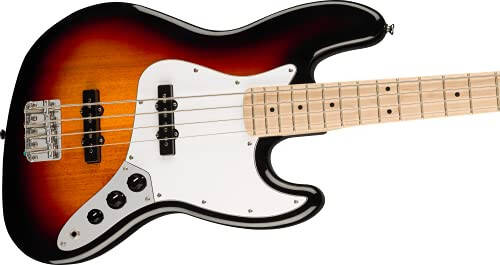 Squier Affinity Series Jazz Bass, 3 Renkli Sunburst, Akçaağaç Klavye - 5