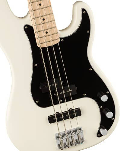 Squier Affinity Series Precision Bass, Олимпийский белый, Кленовая накладка грифа - 3