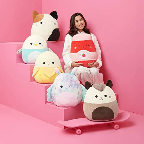 Squishmallows Официальный Kellytoy 8-дюймовый плюшевый набор загадок - стили будут варьироваться в подарочной коробке, в которой есть три 8-дюймовых плюшевых игрушки - 42