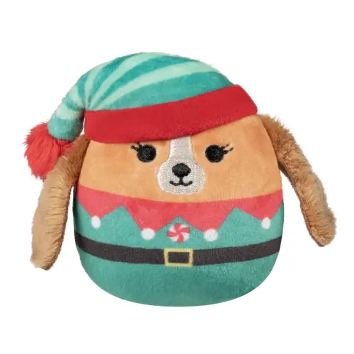 SquisModazoneallows Official Plush 8 inch Darcy the Brown Dog with Holiday Outfit - Childs Ultra Soft Stuffed Toy - 1