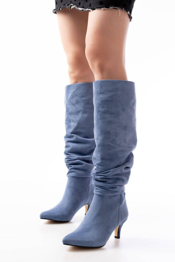 SR-2001 Denim Blue Suede Everyday Boot - 4