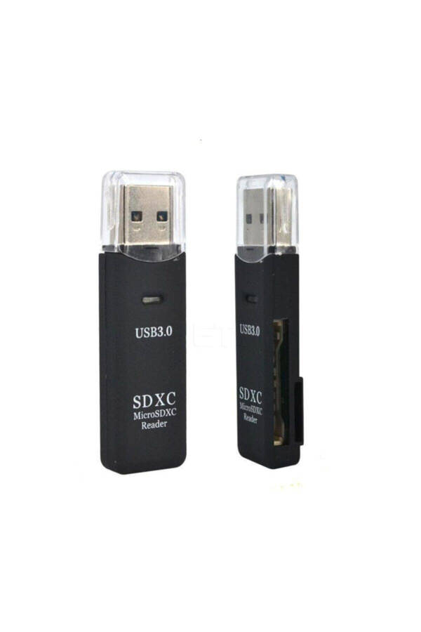 2in1 Usb 3.0 Micro Sd Hafiza Karti - Tf Kart Okuyucu Hub Adaptör Veri Aktarici-siyah - 2
