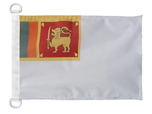 Sri Lanka Naval Ensign NAUTICAL Flag 18'' x 12'' - Sri Lankan War flags 30 x 45 cm. - Banner 12x18 in for boat - AZ FLAG - 1