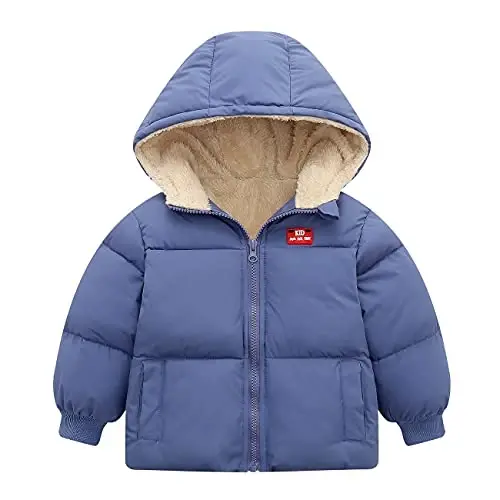 Srkrando Baby Boy Winter Fleece Coat Toddler Puffer Jacket Infant Girl Outerwear Clothes - 1