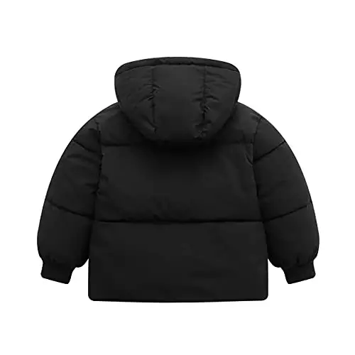 Srkrando Baby Girl Winter Fleece Coat Toddler Boy With Hood Puffer Jacket Down Outerwear - 2