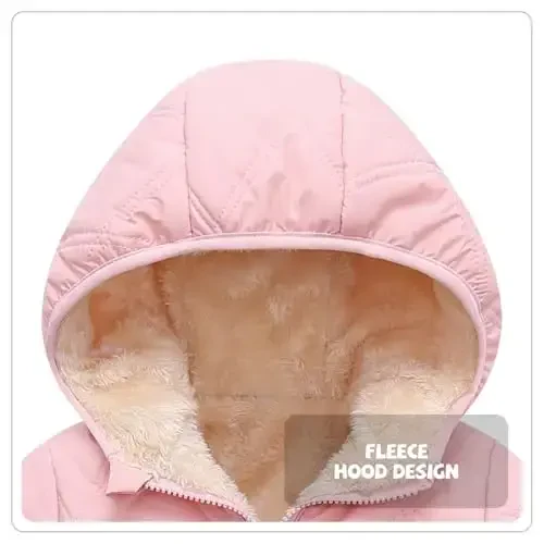 Srkrando Baby Boy Winter Fleece Coat Toddler Puffer Jacket Infant Girl Outerwear Clothes - MODAZONE (1)