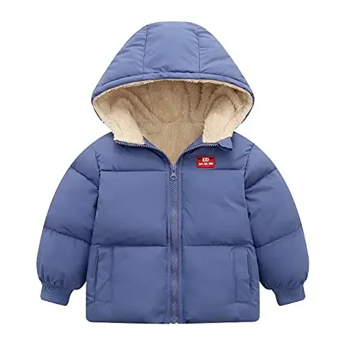 Srkrando Baby Boy Winter Fleece Coat Toddler Puffer Jacket Infant Girl Outerwear Clothes - 1