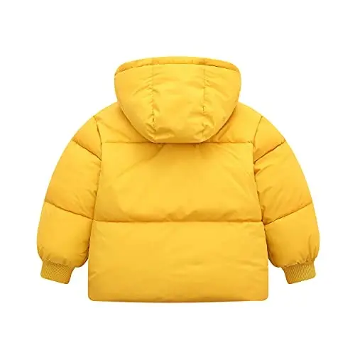 Srkrando Baby Girl Winter Fleece Coat Toddler Boy With Hood Puffer Jacket Down Outerwear - 2