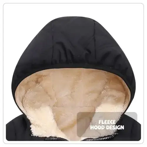 Srkrando Baby Boy Winter Fleece Coat Toddler Puffer Jacket Infant Girl Outerwear Clothes - 2