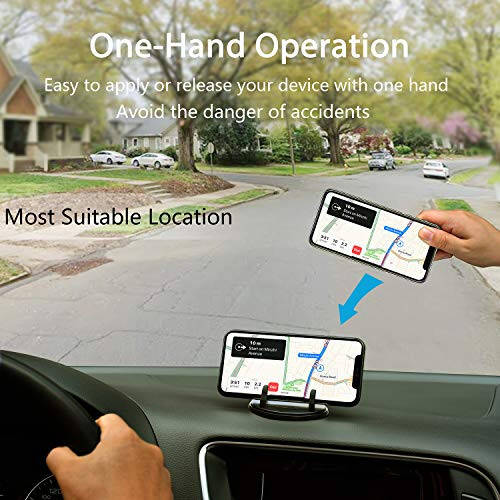 SRUNP Avtomobil Uchun Dashboard Mobil Telefon Tutqich [Vertikal Gorizontal 360° Aylanish] Avtomobil Telefon Ustiviga O'rnatish, iPhone 12 11 XS X 8 7 Pro Max Samsung Android Smartfonlari Va Boshqalar Bilan Mos Keluvchi - 5