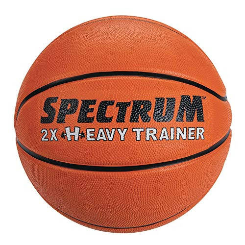 S&S Worldwide Spectrum 2X Og'ir Mashg'ulot Rasmiy Hajmli Rezina Basketbol To'pi. Qo'l va Bilak Kuchini Oshirish uchun Standart Basketbol To'pining Og'irligining 2 Baravariga Teng. Chuqur Tikmalarga Ega Yopiq va Ochiq Maydon To'pi. - 1