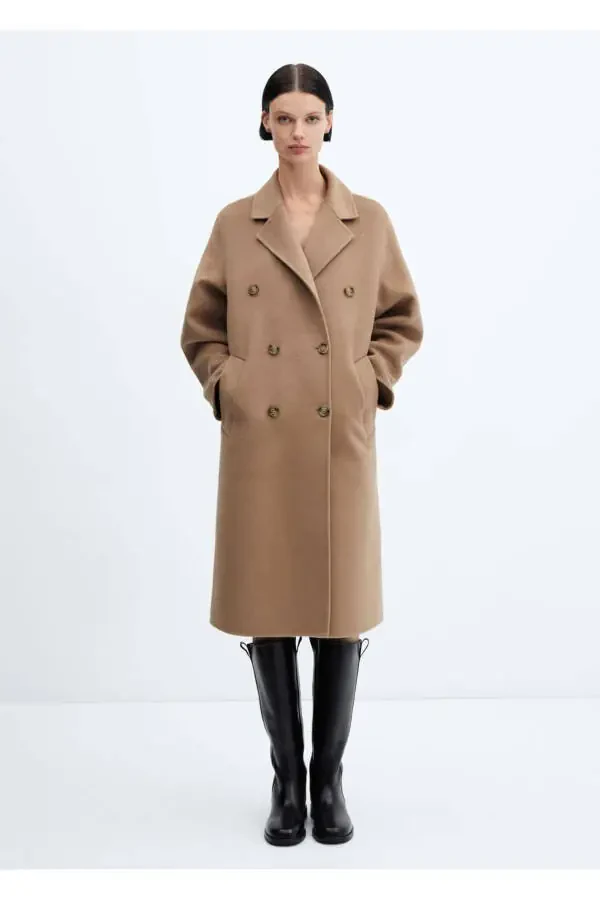 Сшитое вручную большое шерстяное пальто - 2